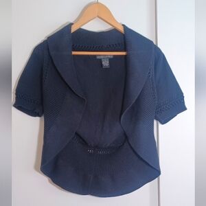 Grace Elements Women's Short Sleeve Cardigan Sweater. Size Small.